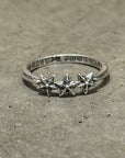CHROME HEARTS TRIPLE STAR BUBBLEGUM RING ‘SILVER’