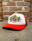 CHROME HEARTS MULTICOLOR CEMETERY TRUCKER HAT ‘WHITE/RED’