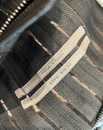 RICK OWENS EDFU SS23 JUMBO PETER FLIGHT CUTOUT COATED DENIM JACKET ‘BLACK’