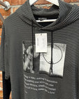 RAF SIMONS SS05 “NOTHING IS STATIC” T-SHIRT HOODIE WITH TAGS ‘BLACK’