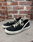 RICK OWENS GEOTHRASHER SUEDE LOWS ‘BLACK’