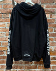 CHROME HEARTS THERMAL SCRIPT LOGO ZIP HOODIE ‘BLACK’