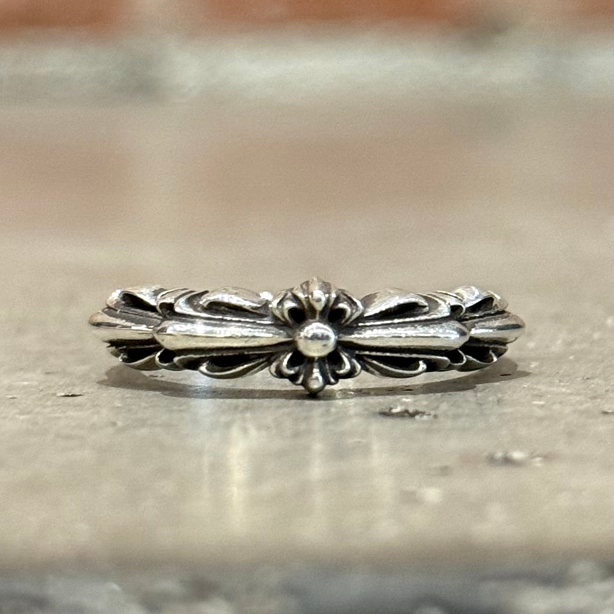 Hearts Floral Diamond Ring Double Floral Cross Ring CHROME HEARTS