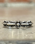 CHROME HEARTS BABY DOUBLE FLORAL RING ‘SILVER’