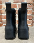 BOTTEGA VENETA LACED PUDDLE BOOTS ‘BLACK’