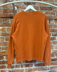 BRAINDEAD WAFFLEKNIT THERMAL LONGSLEEVE ‘ORANGE’