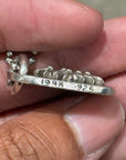 CHROME HEARTS RAISED CEMETERY CROSS DOG TAG NECKLACE ’SILVER’
