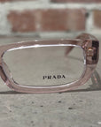 PRADA RECTANGULAR CLEAR FRAMES ‘PINK’