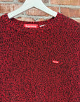 SUPREME FW21 MELANGE RIB KNIT MINI BOGO SWEATER ‘RED’