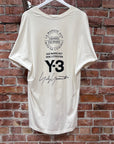 Y-3 YOHJI YAMAMOTO OVERSIZED LOGO TEE ‘WHITE’
