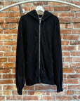 RICK OWENS RIG COTTON GIMP HOODIE ‘BLACK’