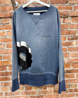 MAISON MARGIELA SUN FADED LAYERED CREWNECK ‘BLUE’