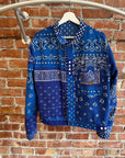 KAPITAL REVERSIBLE BANDANA 1ST JACKET ‘INDIGO’