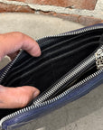 CHROME HEARTS CEMETERY CROSS REC F WALLET ‘NAVY’