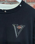 AFTER-HRS HARLEY DAVIDSON V-LOGO WAFFLE LAYERED TEE ‘BLACK’