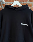 BALENCIAGA FW22 TURNOVER LOGO HOODIE ‘BLACK’