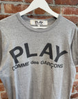 COMME DES GARÇON PLAY SCRIPT LOGO TEE ‘GREY’