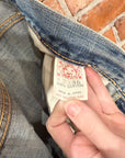 EVISU VINTAGE BIG E THRASHED DENIM ‘LIGHT BLUE’