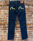 EVISU GENES THIN GULL SLIM STRAIGHT DENIM ‘INDIGO/IVORY’