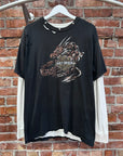 AFTER-HRS HARLEY DAVIDSON DRAGON WAFFLE LAYERED TEE ‘BLACK’