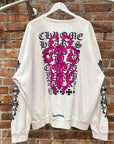 CHROME HEARTS EYE CHART DAGGER VINE CREWNECK ‘WHITE’