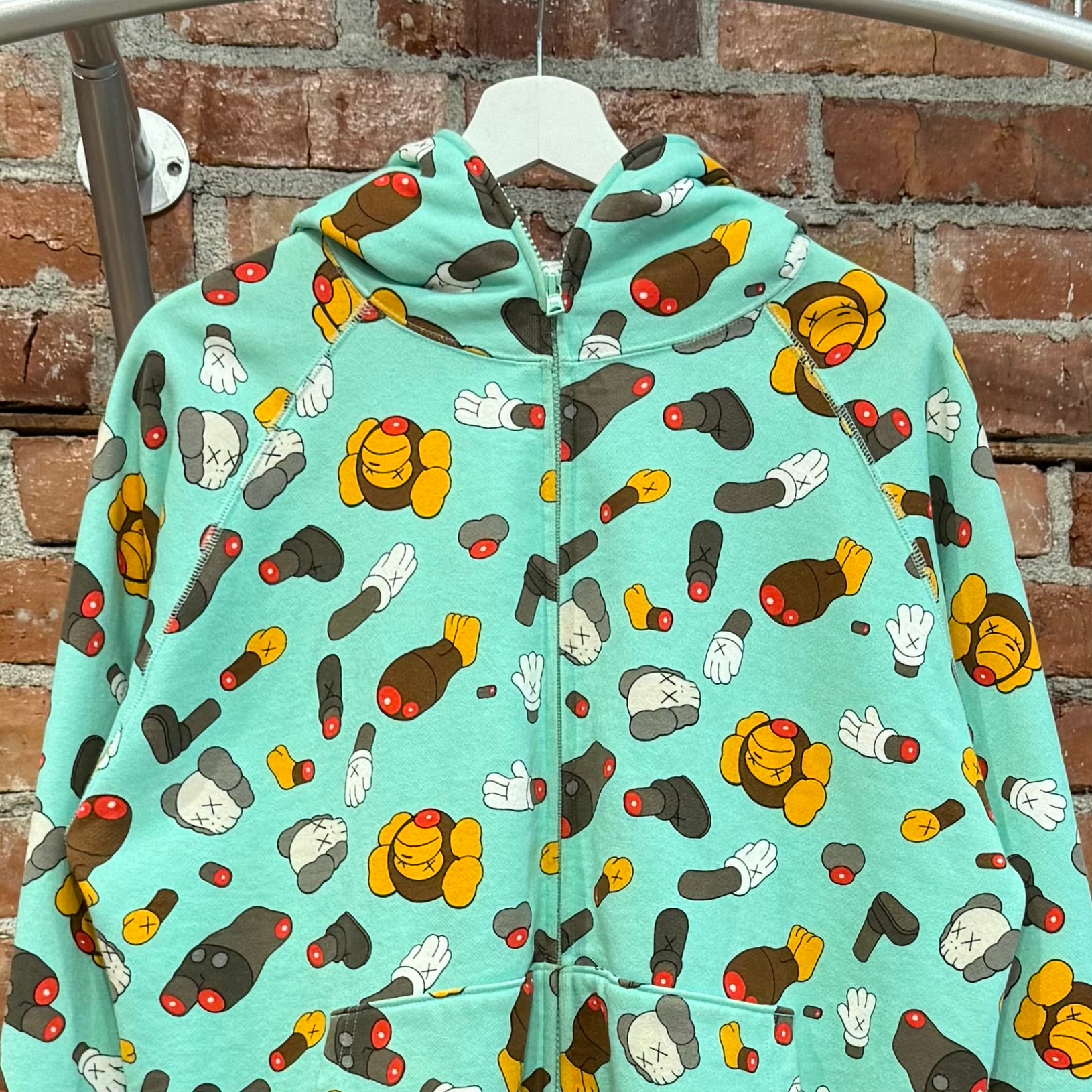 BAPE x KAWS 2005 DISSECTED/SLAUGHTER FULL ZIP HOODIE 'TEAL' – Sadō