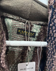 KAPITAL 7G UNIT GAUDY COOGI KNIT HOODIE ‘GREEN/MULTI’