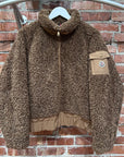 MONCLER COLIGNY SHELL-TRIMMED FLEECE DOWN JACKET ‘BROWN’