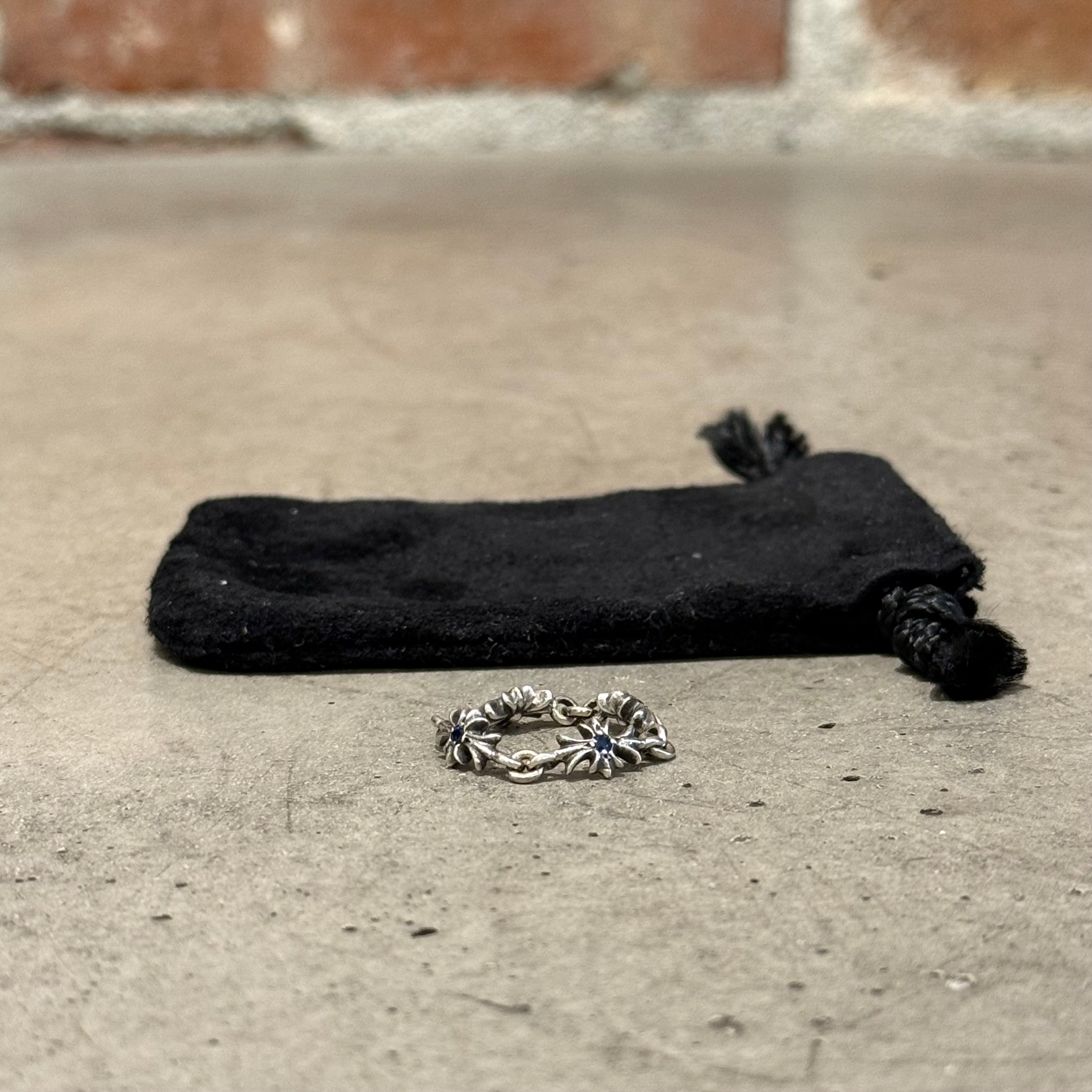Chrome Hearts Sapphire Tiny E Cross Ring main image 1