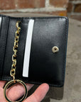 MAISON MARGIELA FOUR STITCH CARD HOLDER KEYCHAIN WALLET ‘BLACK’