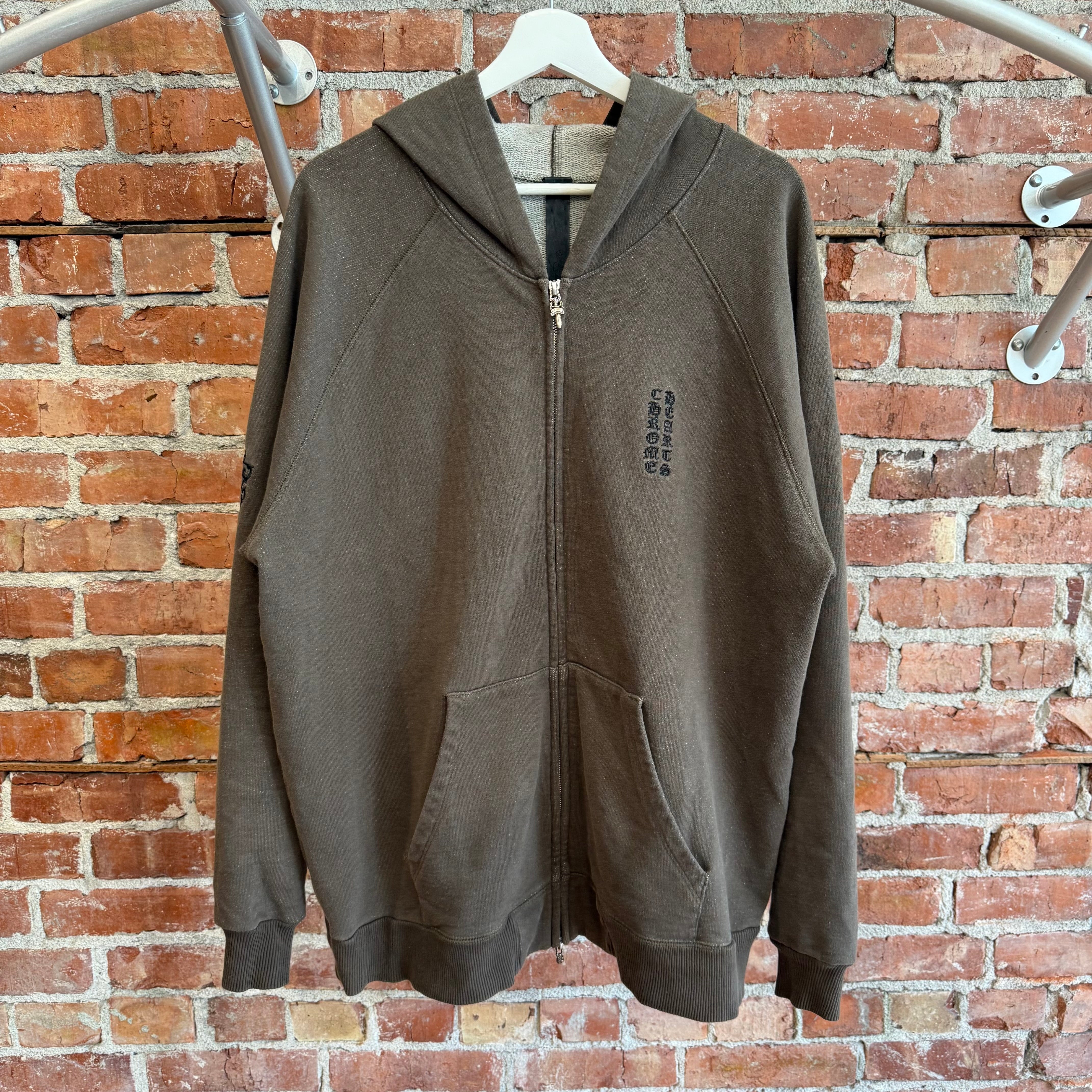 CHROME HEARTS GRP YNOT ZIP UP HOODIE 'OLIVE' – Sadō Room