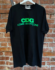 COMME DES GARÇONS CDG LOGO TEE ‘BLACK/GREEN’
