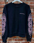 CHROME HEARTS MATTY BOY FLORAL CREWNECK ‘BLACK/PINK’