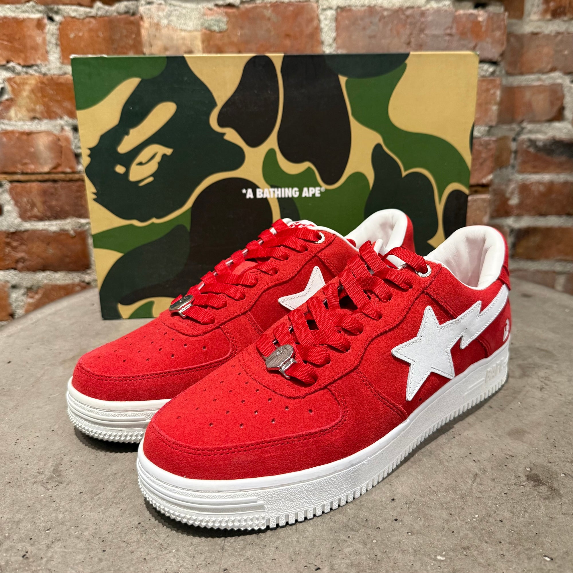 BAPE BAPESTA SUEDE SNEAKERS ‘RED’