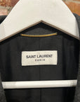 SAINT LAURENT PARIS FW24 CASHMERE WOOL BLAZER ‘GREY’