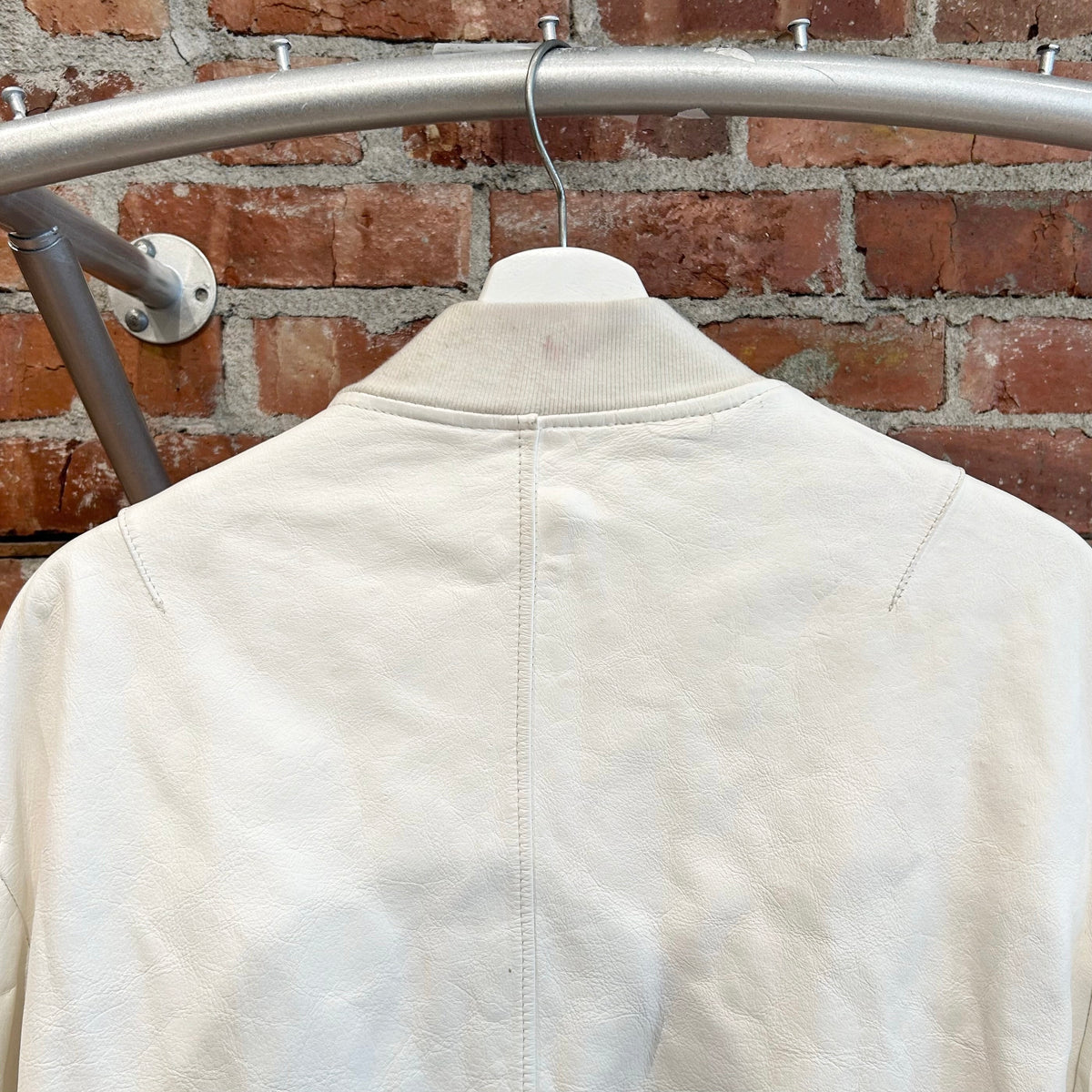 RAF SIMONS SS23 LEATHER SMALL BOMBER JACKET ‘WHITE’