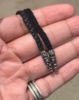 CHROME HEARTS LEATHER BRAIDED NECKLACE ‘BLACK’