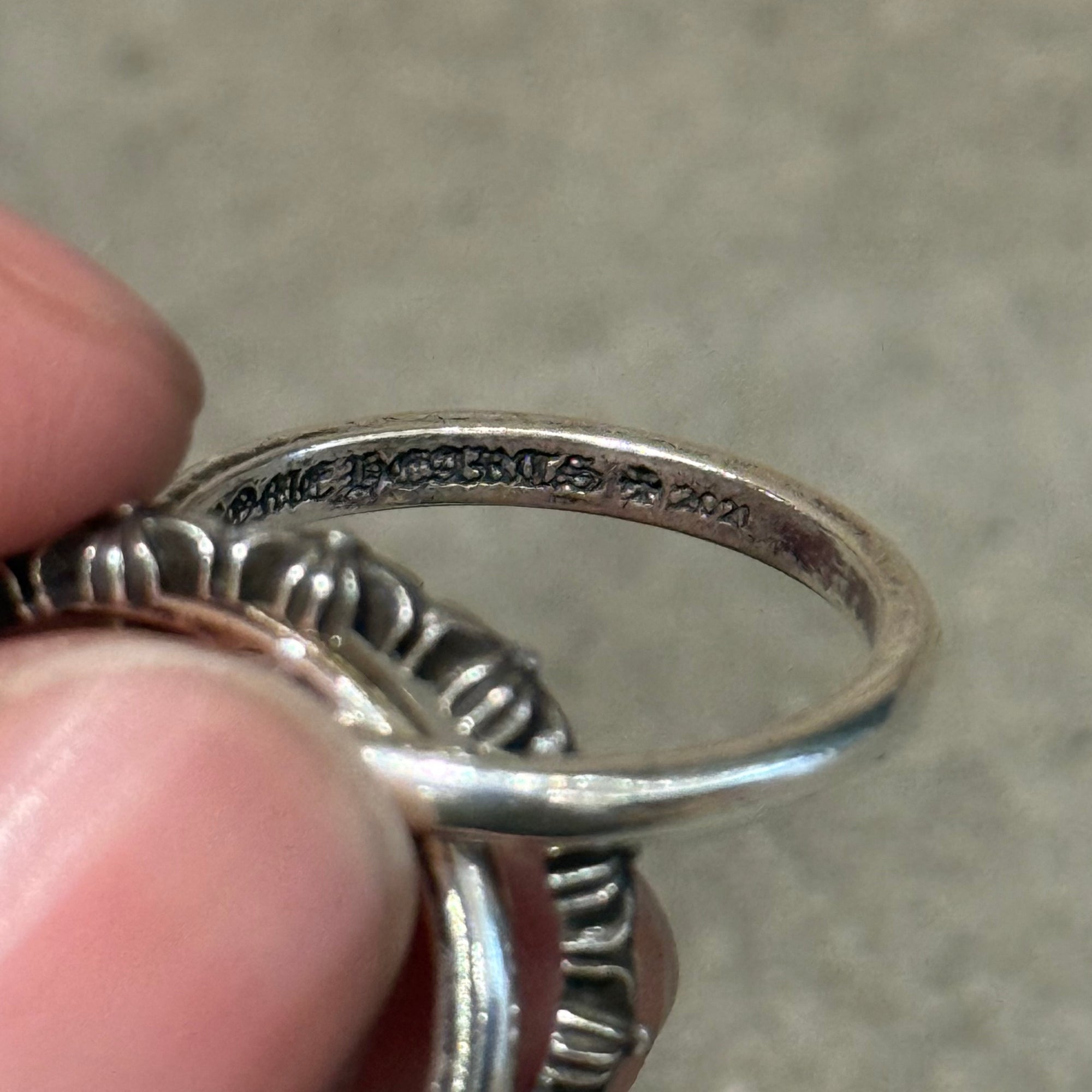 CHROME HEARTS TINY-E TRINITY RING ‘SILVER’