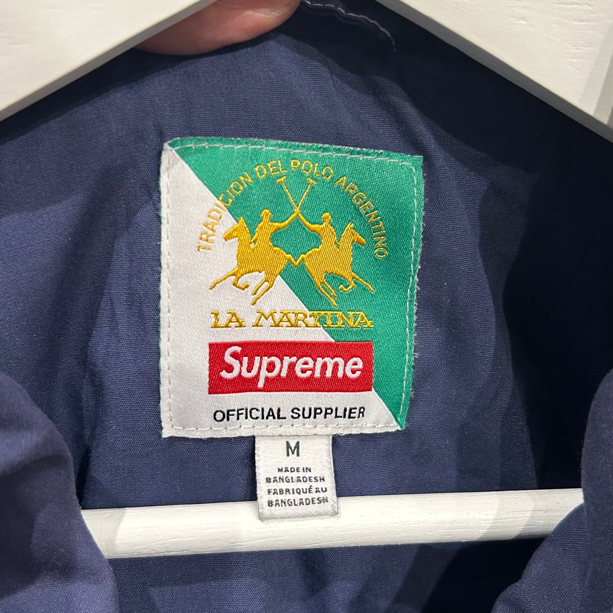 SUPREME X JACOB &amp; CO X LA MARTINA SS26 HOODED JACKET ‘NAVY’
