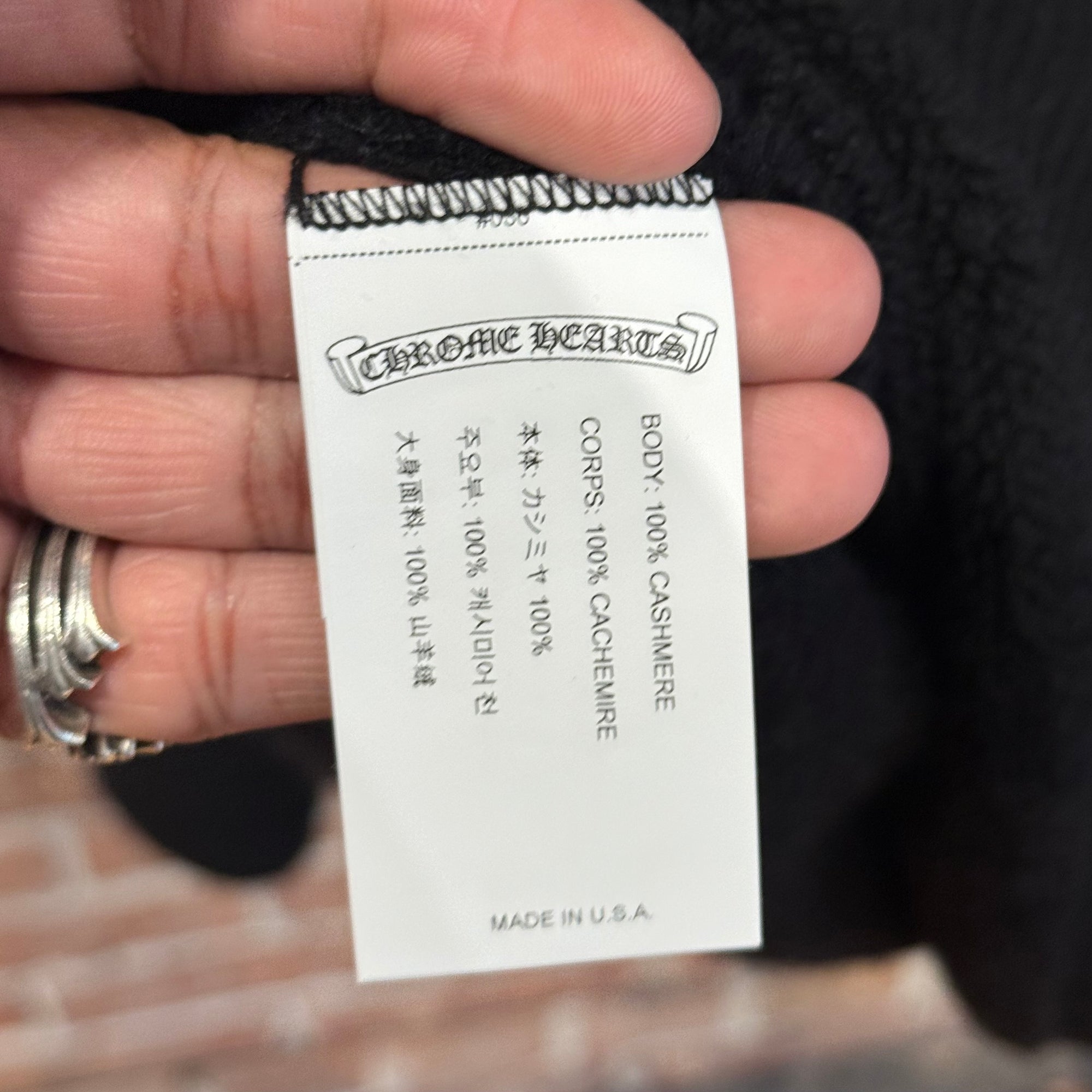 CHROME HEARTS CASHMERE FLORAL SWEATER ‘BLACK’