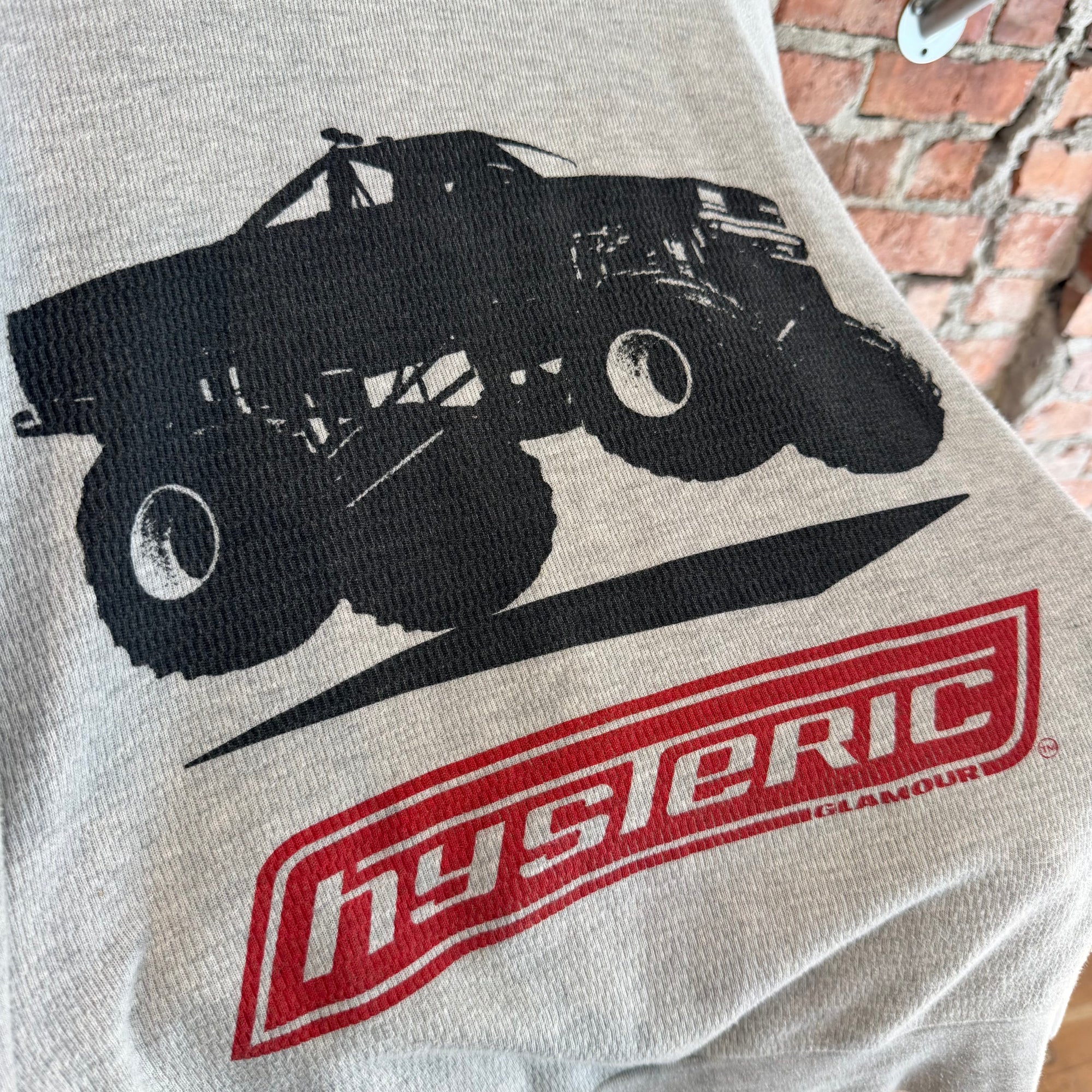 HYSTERIC GLAMOUR F*CK FORD THERMAL ZIP HOODIE ‘GRAY’