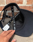 CHROME HEARTS TRIPLE PONY HAIR CROSS PATCH TRUCKER ‘BLACK’