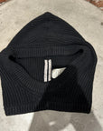 RICK OWENS KNITTED HOOD ‘BLACK’