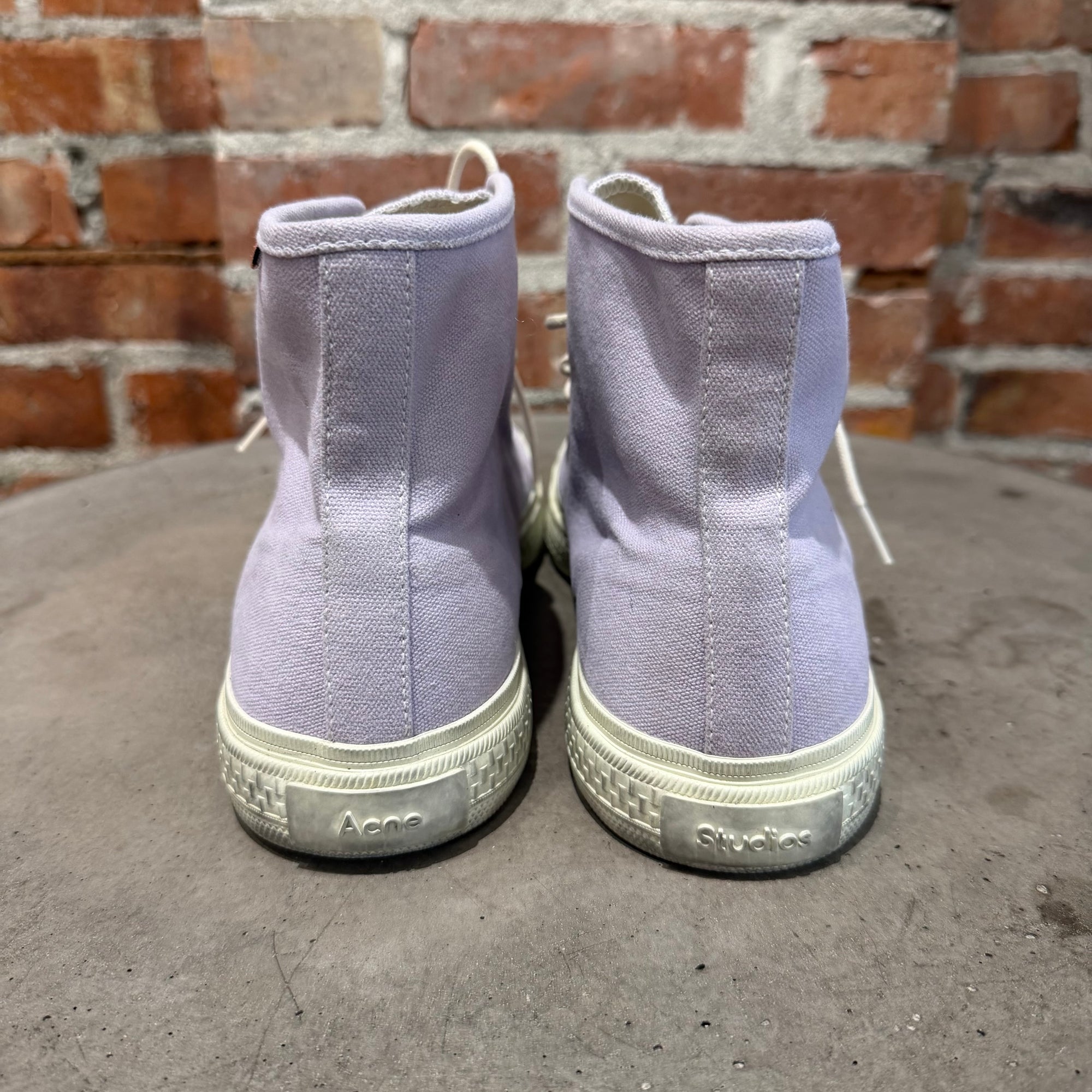 ACNE STUDIOS HIGH TOP CANVAS SNEAKERS ‘LAVENDER’