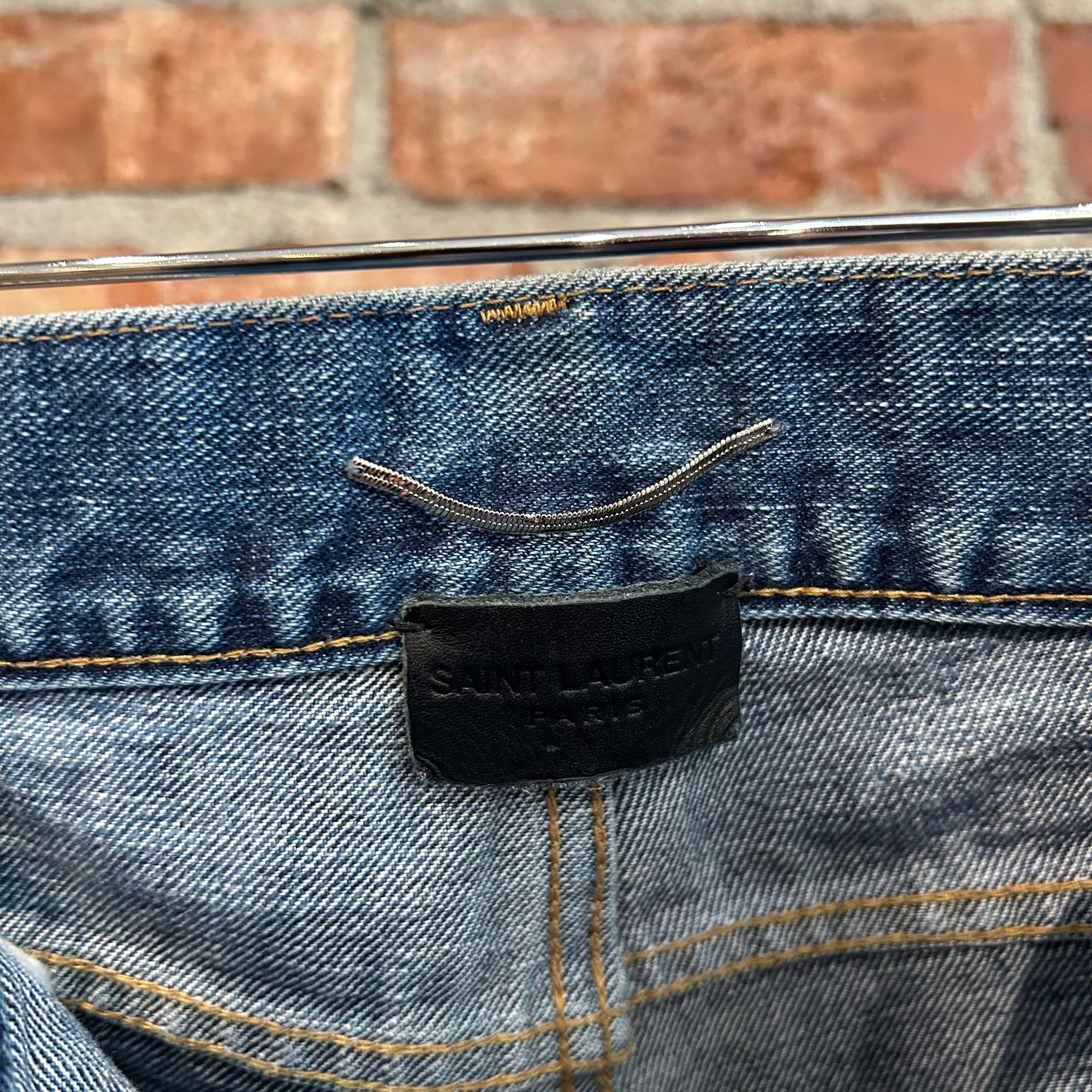 SAINT LAURENT AW16 UNIVERSITÉ PATCH D02 DENIM ‘BLUE’