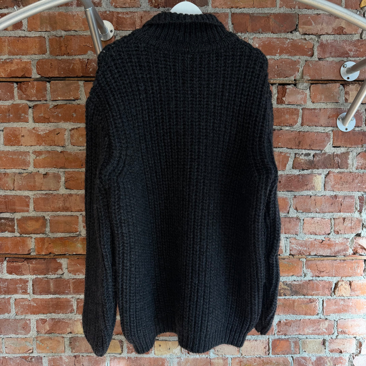 OUR LEGACY BIG PIQUET OVERSIZED SWEATER ‘CHARCOAL’