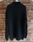 OUR LEGACY BIG PIQUET OVERSIZED SWEATER ‘CHARCOAL’