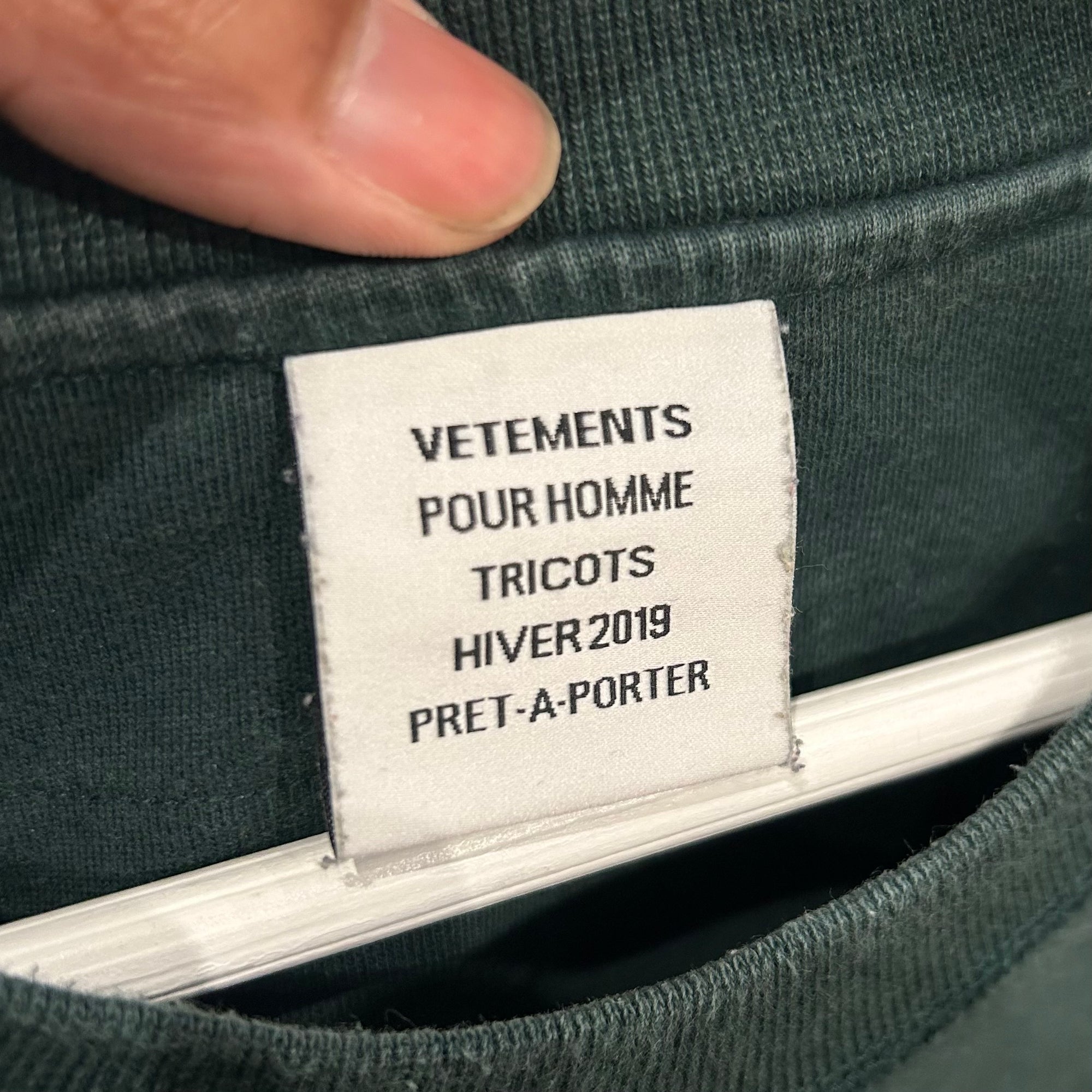 VETEMENTS AW19 INSIDE OUT TEE ‘FOREST’
