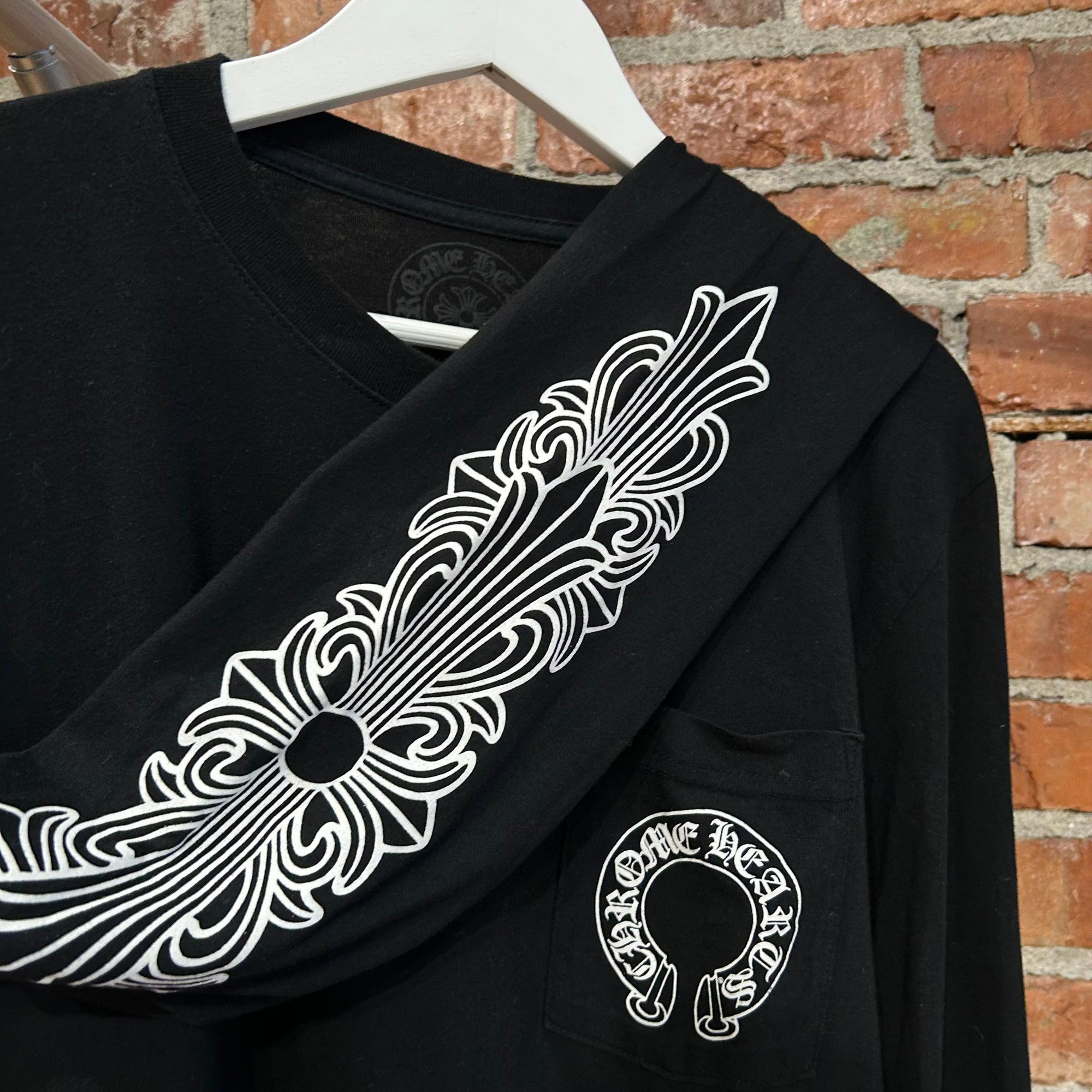 CHROME HEARTS FLORAL POCKET LONGSLEEVE ‘BLACK’