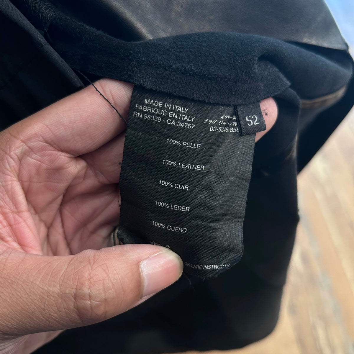 PRADA FW00 LEATHER LAMBSKIN SPORT COAT ‘BLACK’